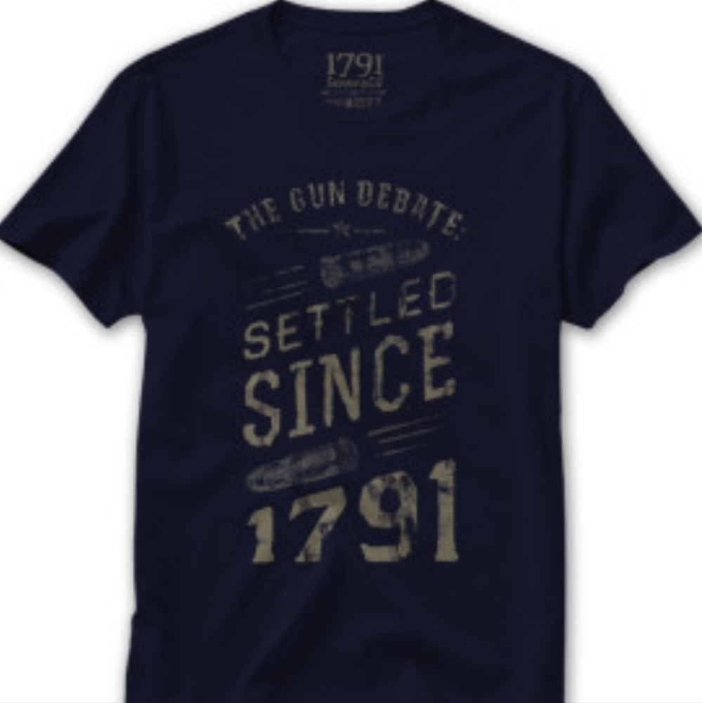 1791 Nation short sleeve graphic t-shirt guns history 2X XXL patriotic American